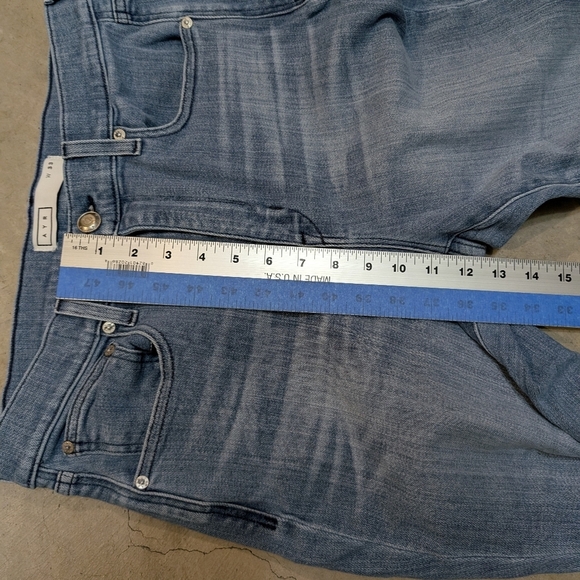 AYR The Pop Jeans Womens 33 (14) Light Blue Denim Pants Ankle Striaght Leg - Picture 15 of 16